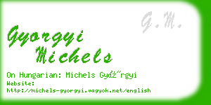 gyorgyi michels business card